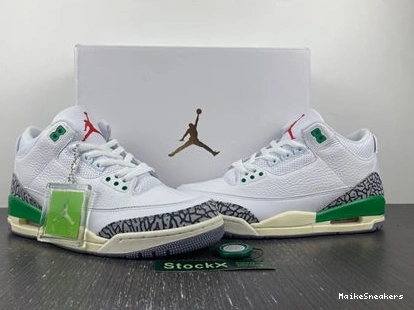 MaikeSneakers Retro 3 Fashionable 3829 Green Lucky CK9246- Jordan 1025